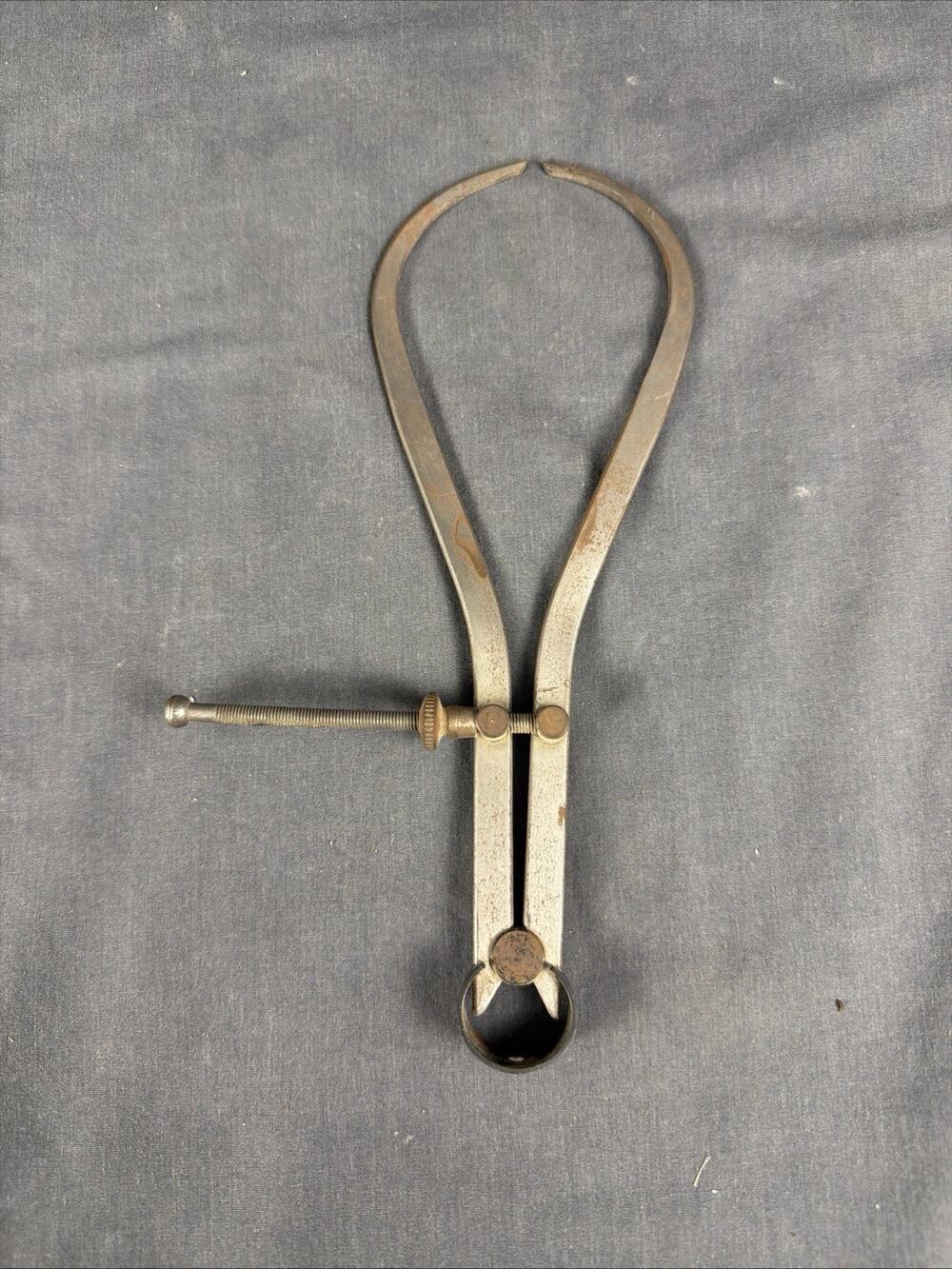 Vintage Outside Caliper Firm Joint Screw Adjust 6in Max Measure, 9 inches long